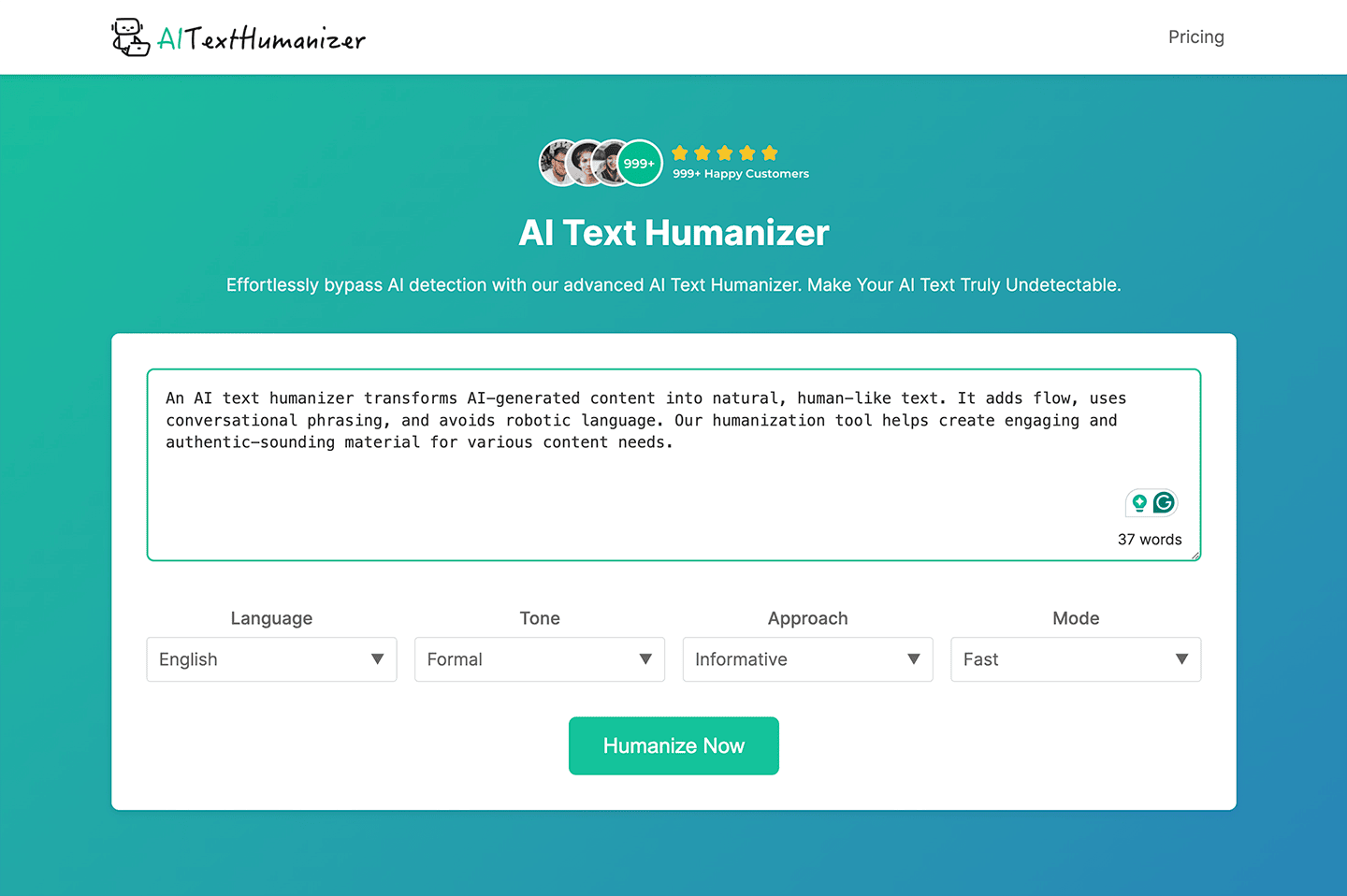 Free AI Text Humanizer Make AI Undetectable & Bypass AI Detection