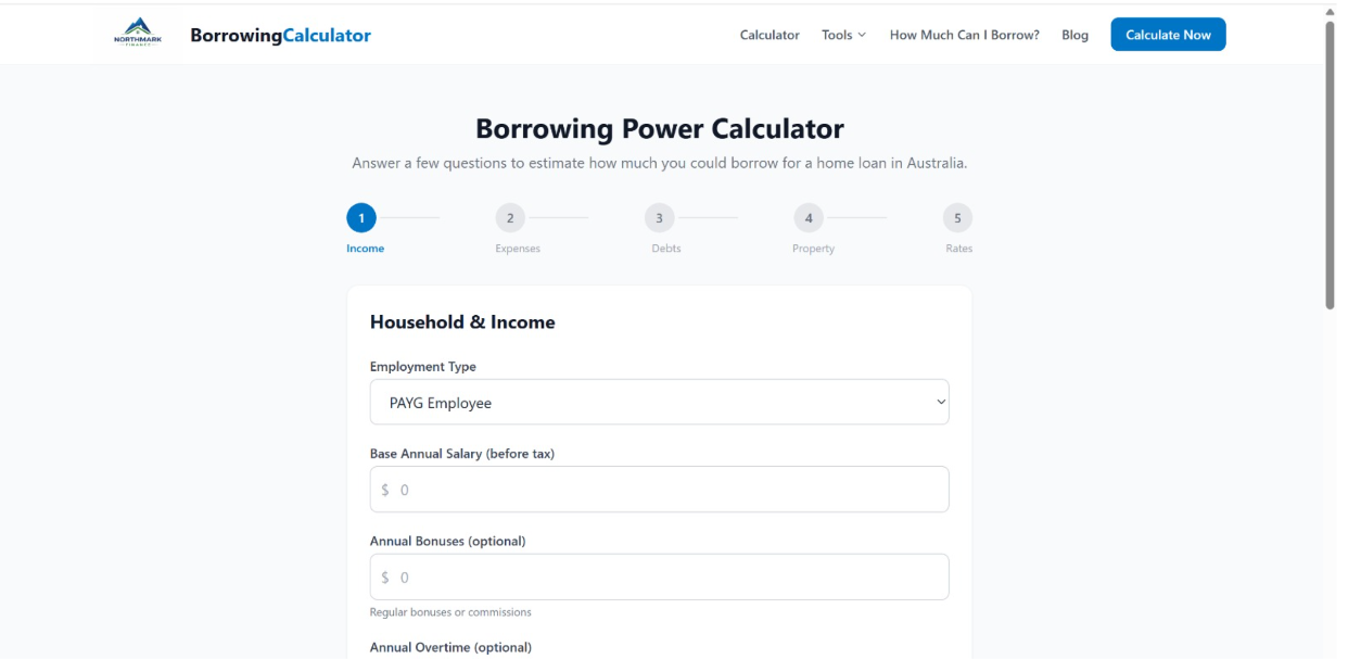 Estimate how much you can borrow for a home loan in Australia in under 2 minutes, private, instant, and built around real Australian lending standards.  