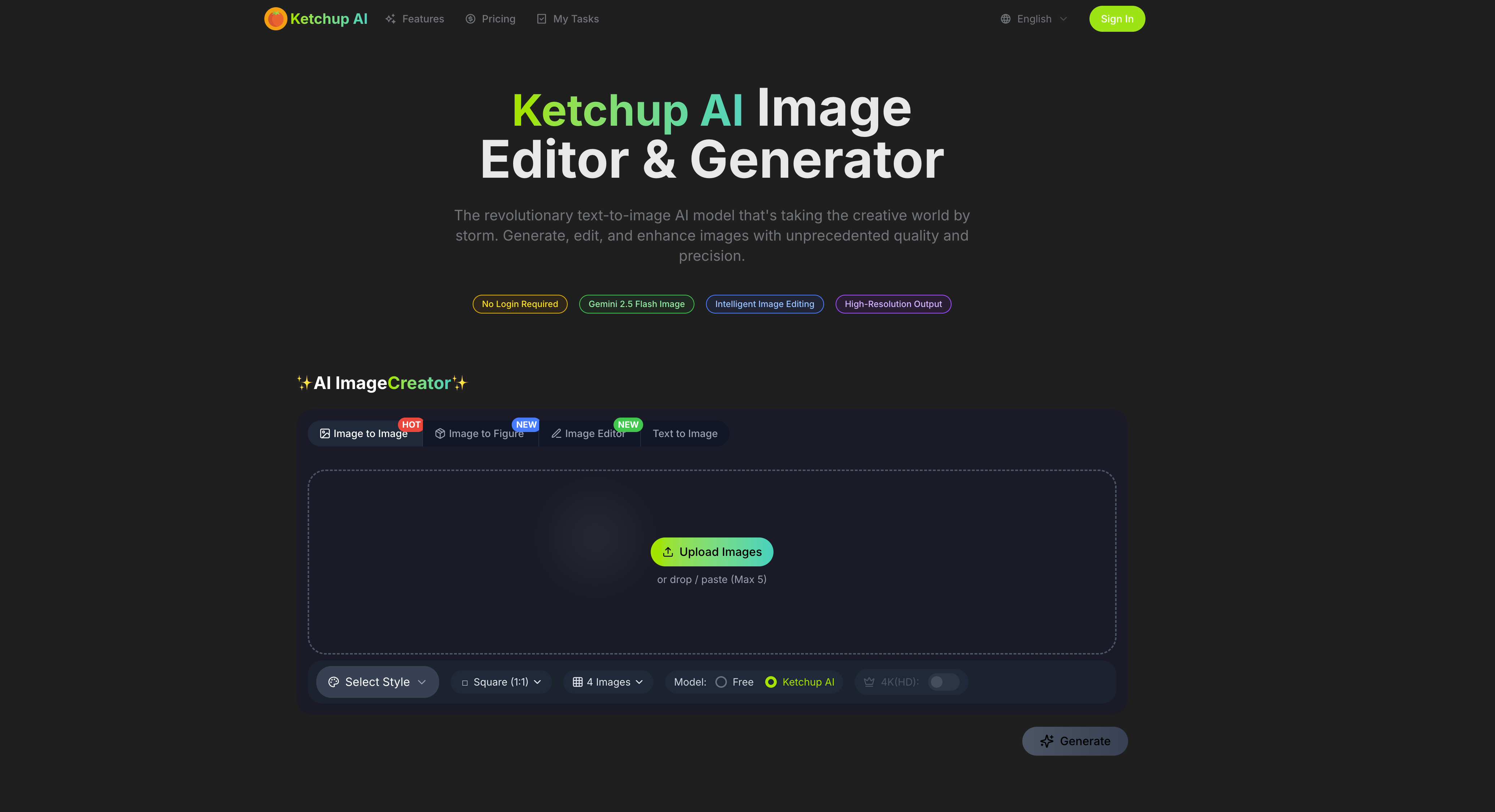 Ketchup AI: AI Image Editor & Generator with Nano Banana 2