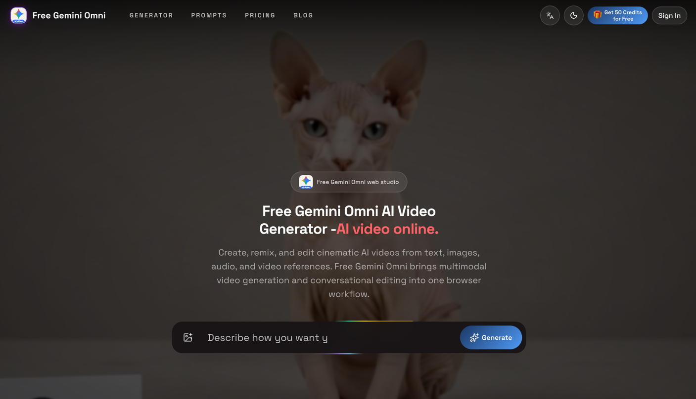 Create cinematic AI videos with Free Gemini Omni