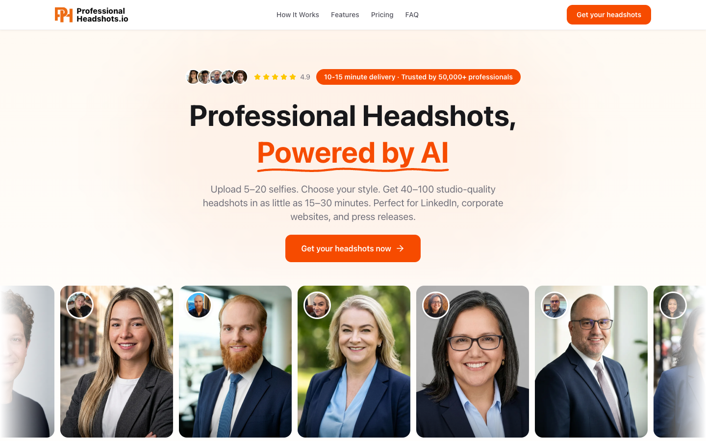 AI professional headshot generator