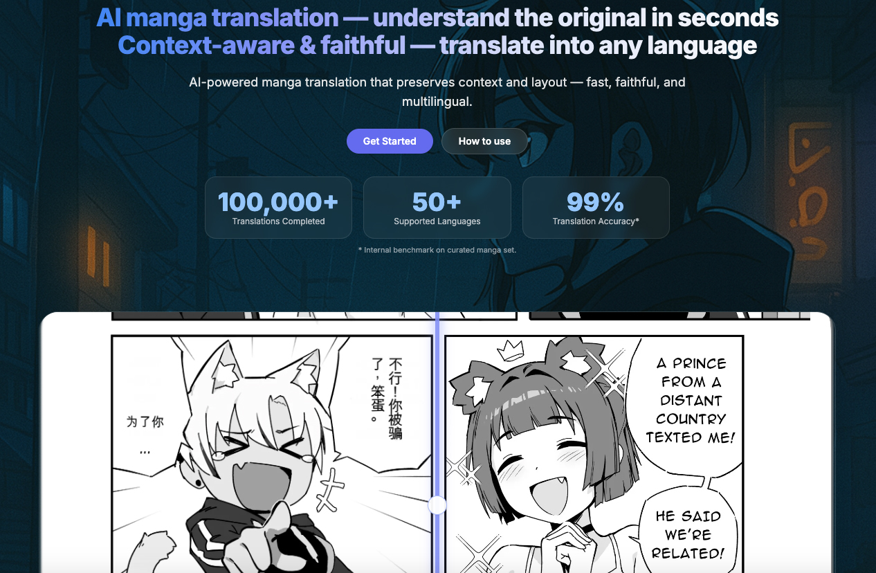 AI Manga Translation—Fast, Accurate, Multilingual OCR