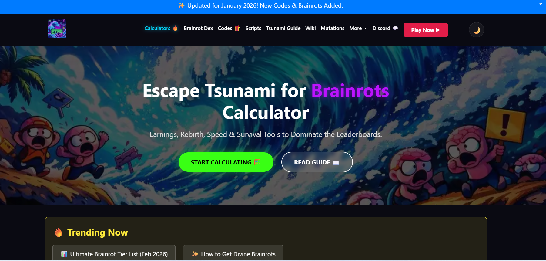 escape Tsunami For Brainrots Calculator 