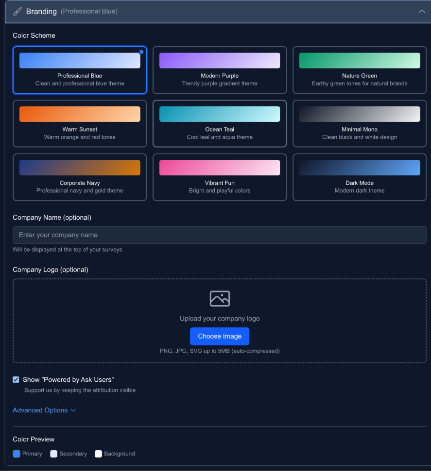Create online forms & surveys in minutes.