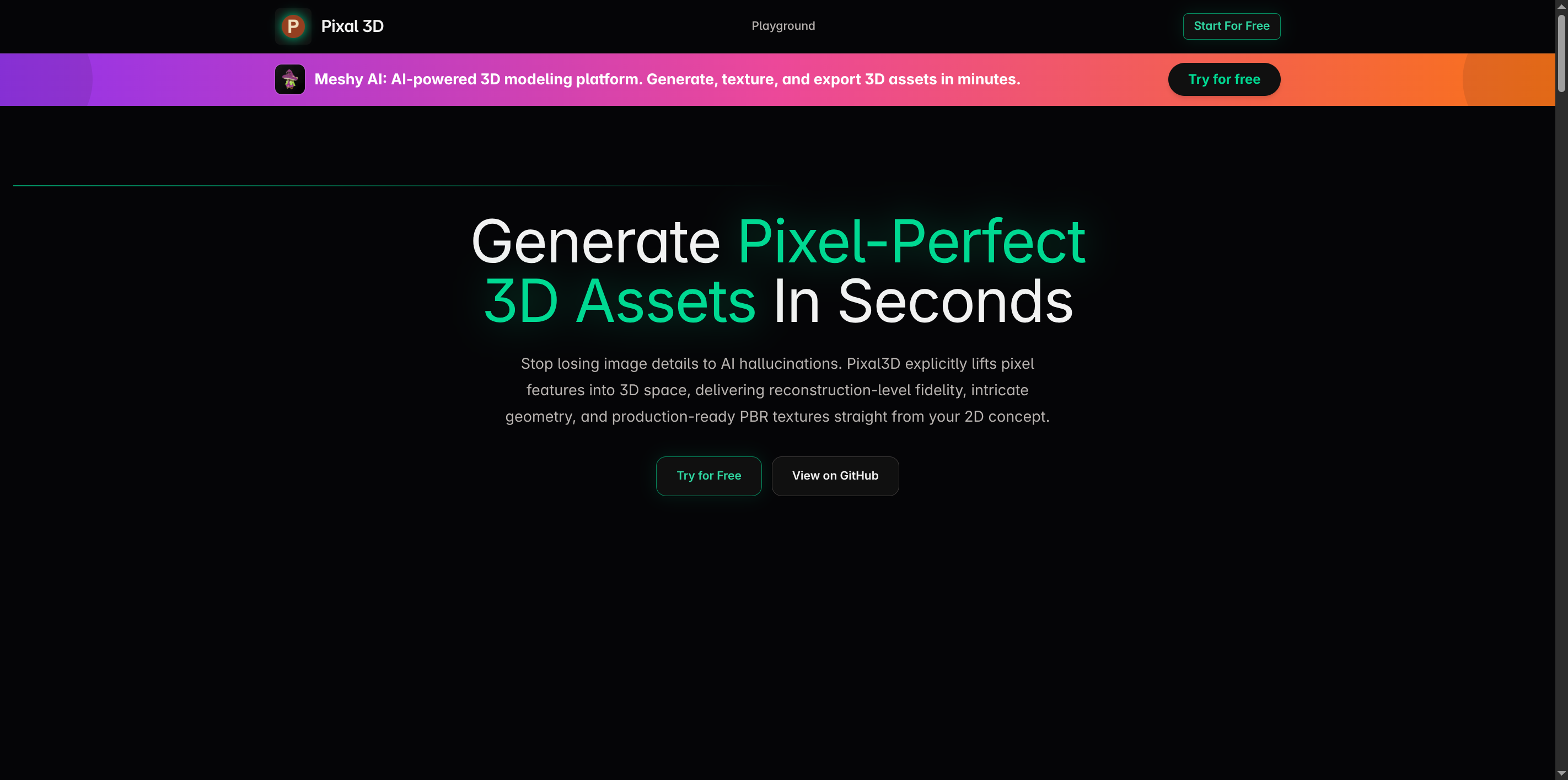 Pixal3D - Image to 3D Generation