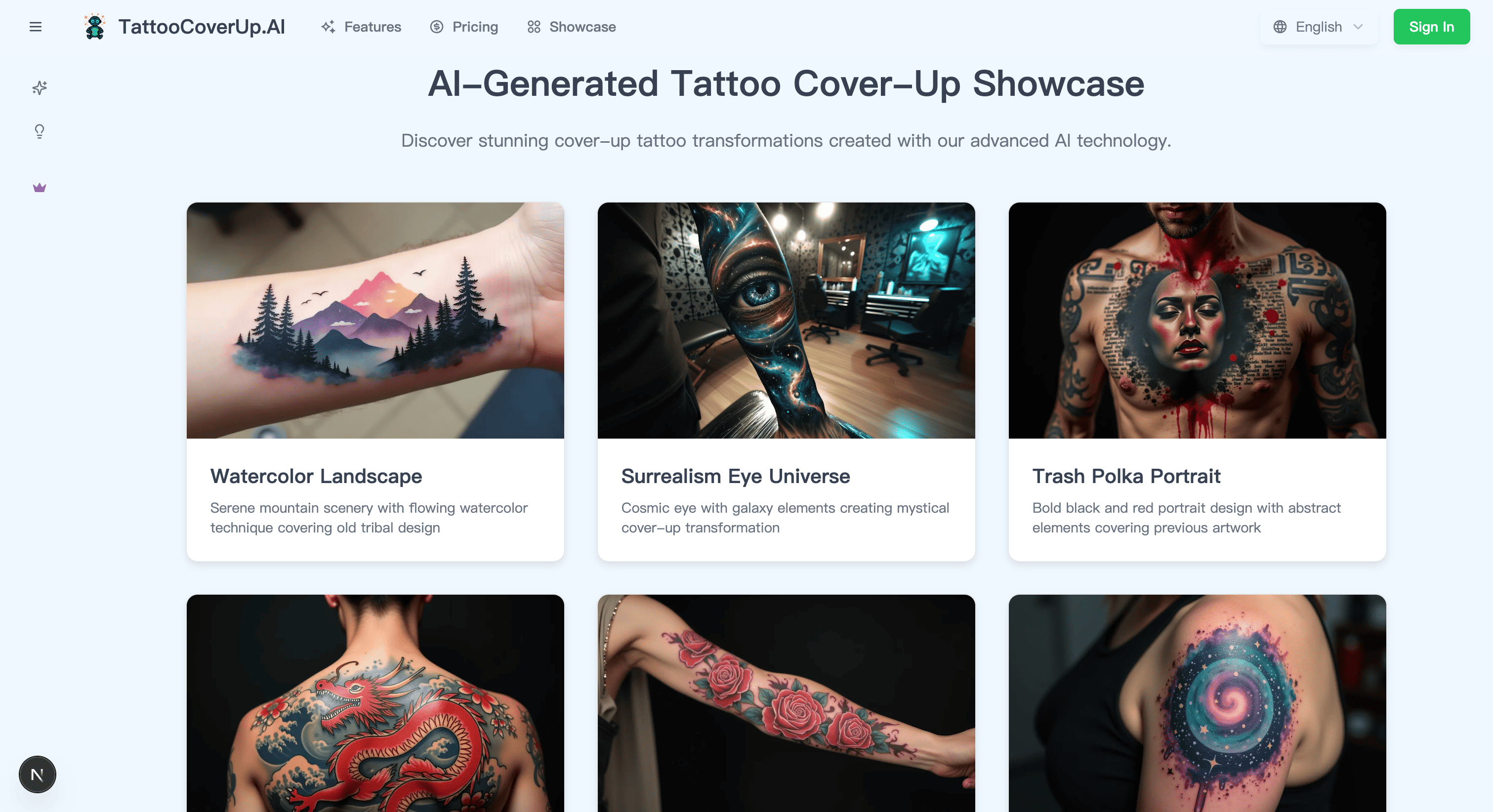 Revolutionary AI Tattoo Cover-Up Generator - Transform Your Existing Tattoos in Seconds