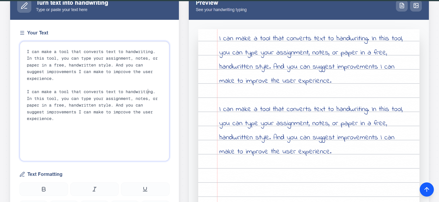 Text to Handwriting Converter