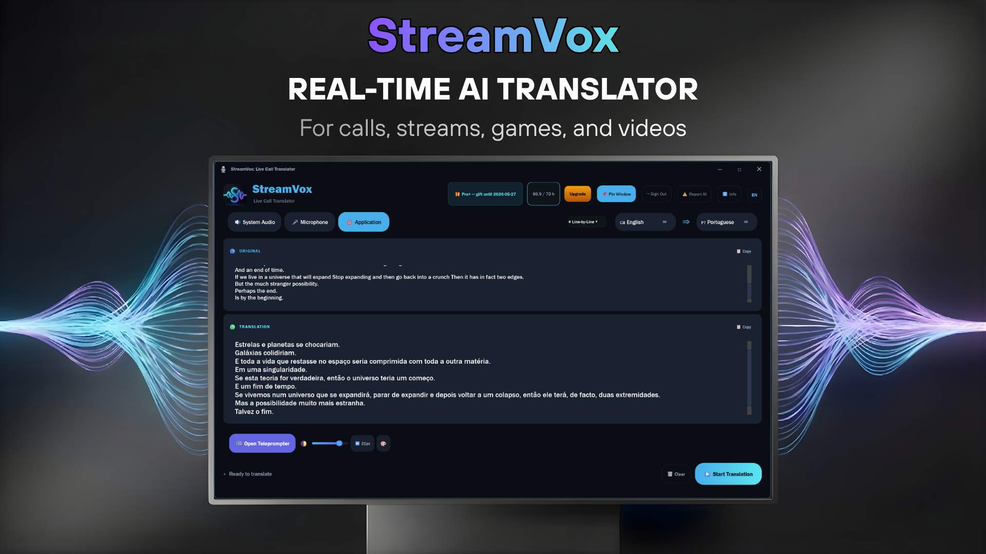 StreamVox - AI Live Translator