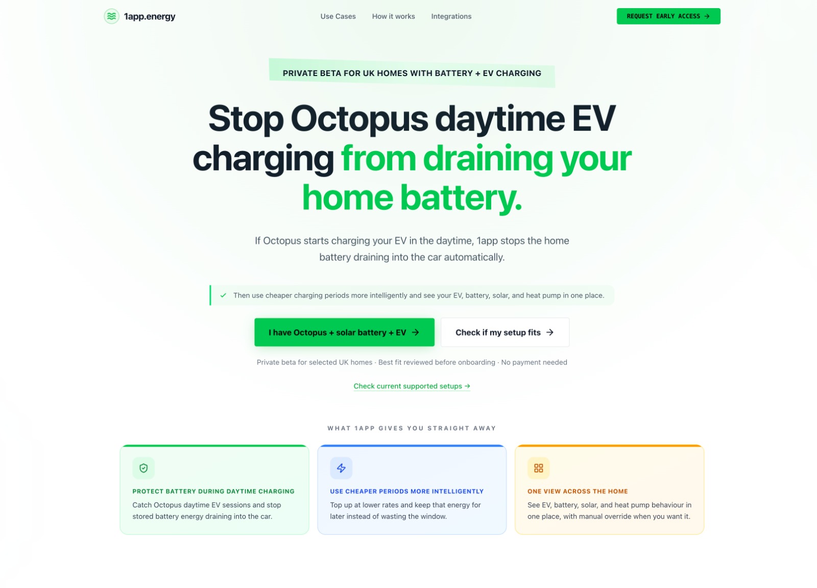 Stops Octopus EV charging from draining your home battery and wasting cheap energy. 