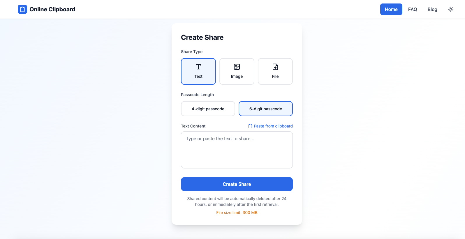 onlinclipboard.com-Free Online Clipboard for Text&Files