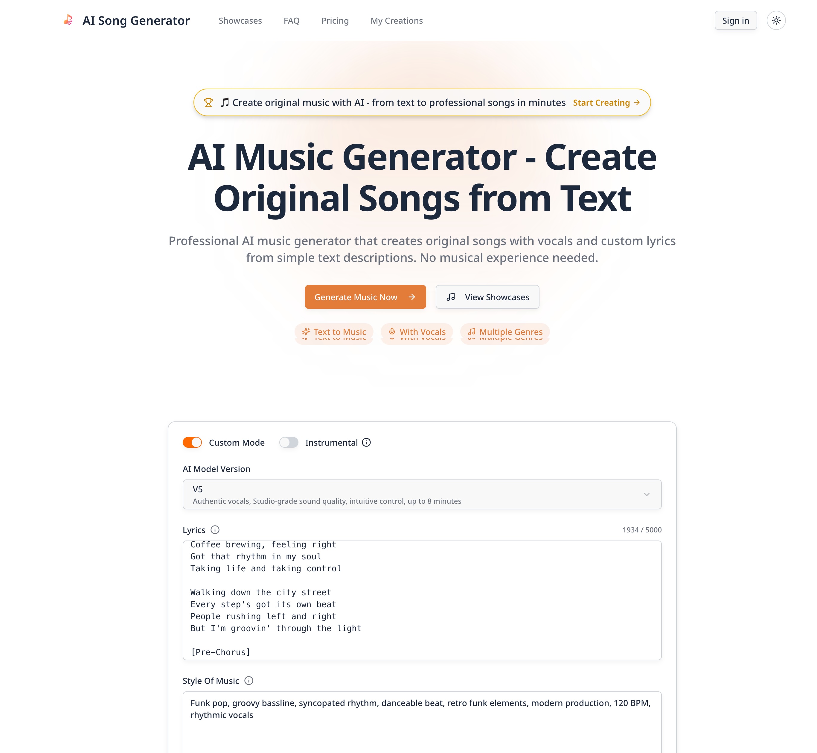 AI Music Generator | Create Songs from Text with AI