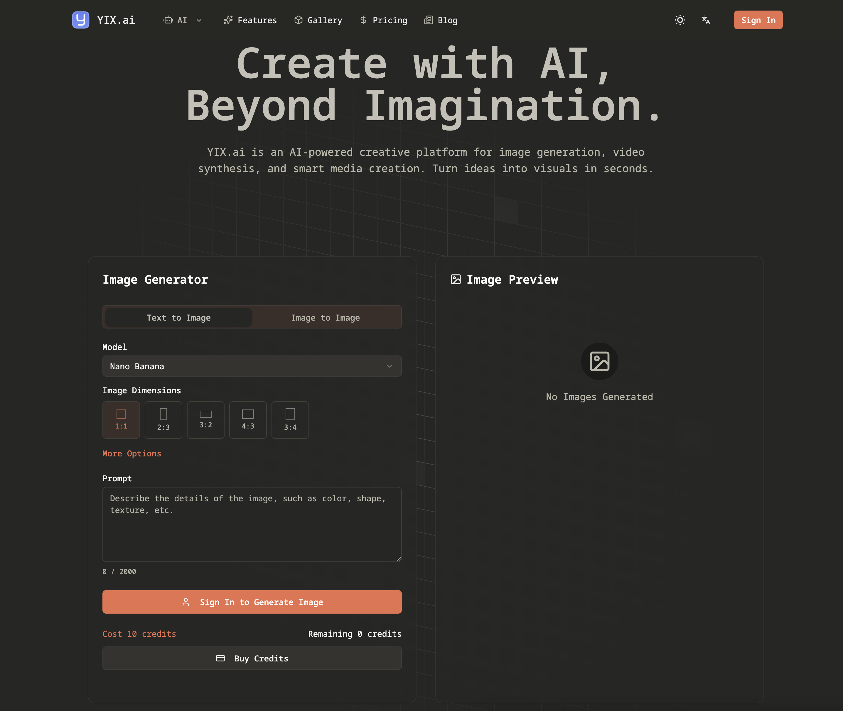YIX.ai — AI Image & Video Generator for Creators
