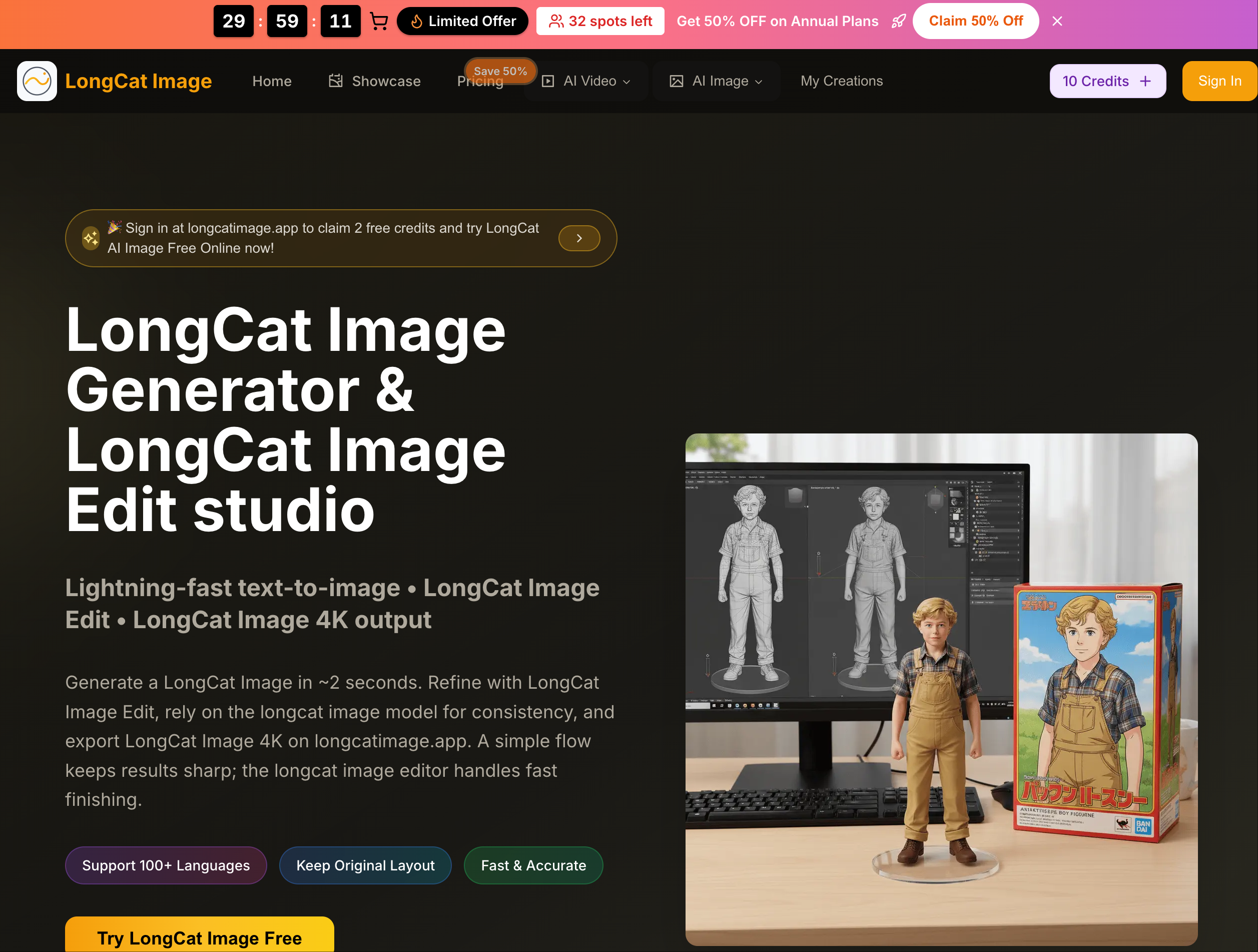 LongCat Image Generator & LongCat Image Edit studio
