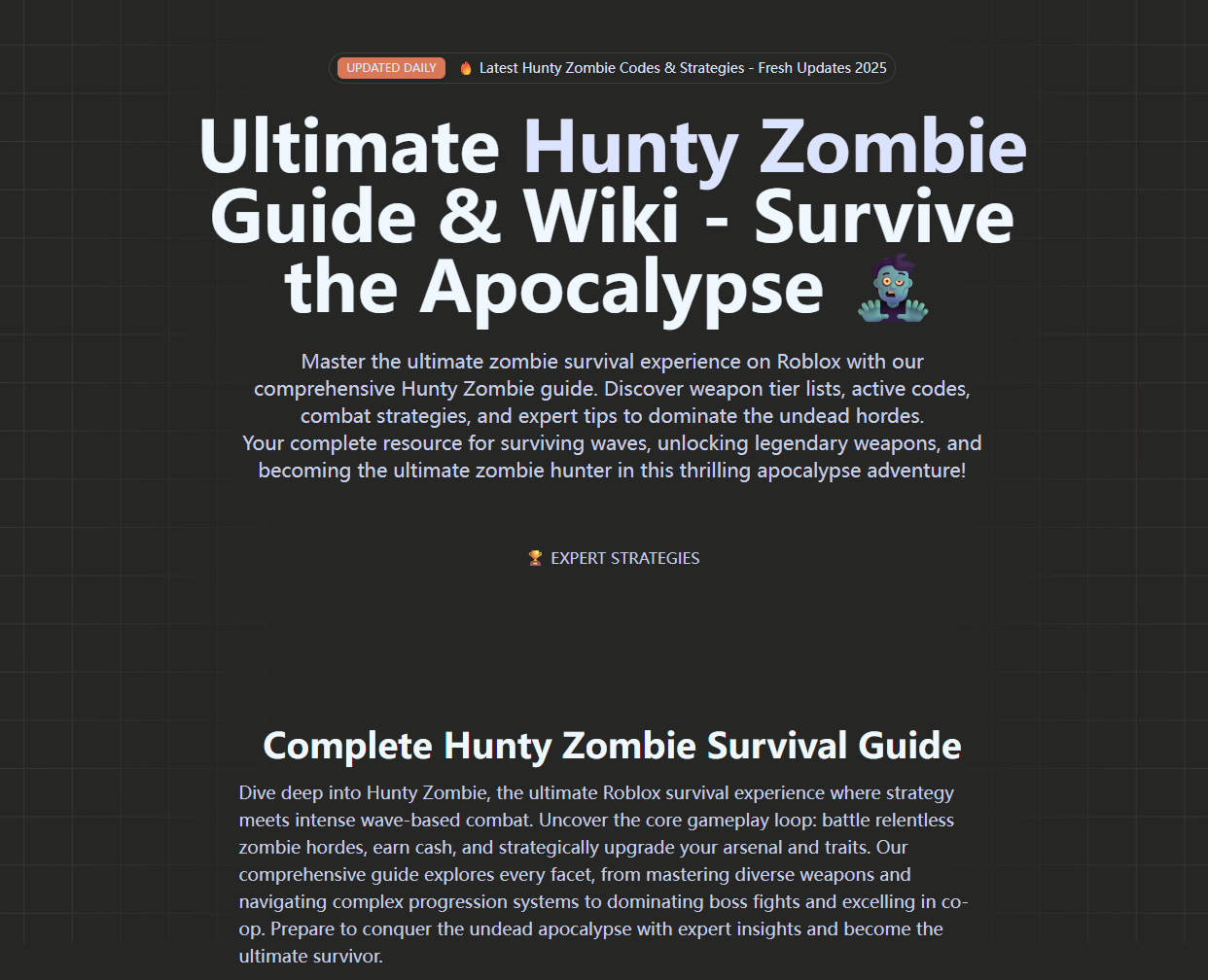 Your ultimate Hunty Zombie gaming hub
