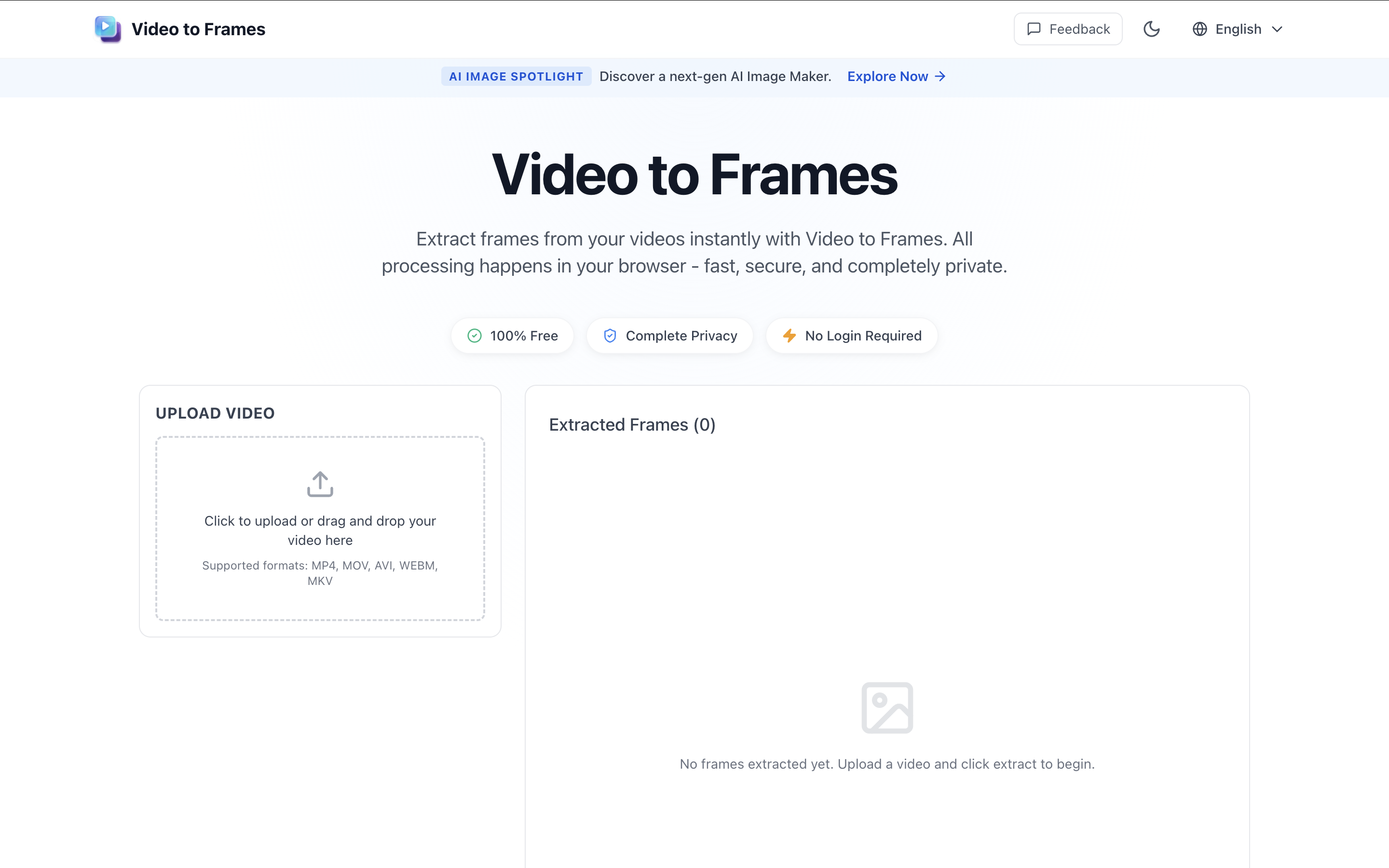 Extract frames from your videos instantly with Video to Frames
