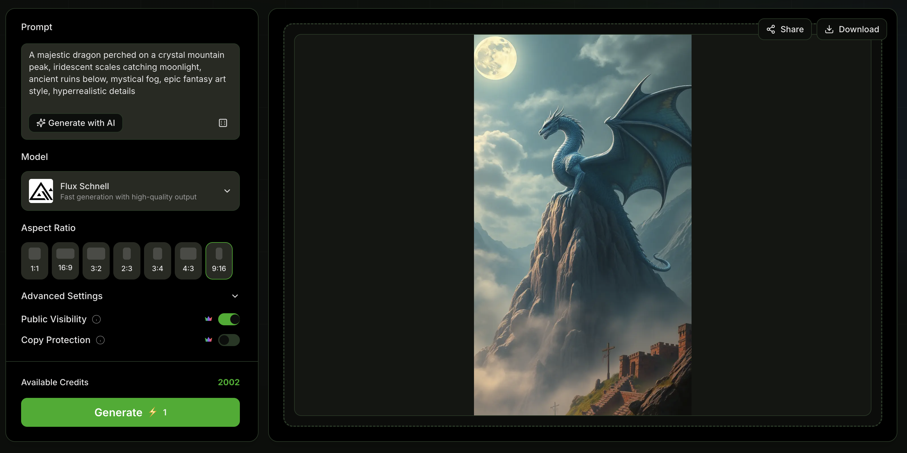 "Image2Prompt is a comprehensive free AI platform that converts images into detailed prompts AND generates stunning AI images using Nano Banana, Flux (Schnell/Dev/Pro/Ultra), Stable Diffusion, Imagen3/4, and more. New users get free trial credits for AI image generation, unlimited free prompt enhancement, and 20 daily free image-to-prompt conversions. Supporting 15+ languages, it's your complete AI art creation toolkit. Visit https://image2prompt.net today!"