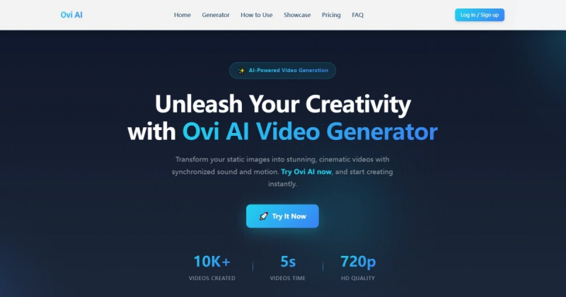 Voice. Motion. Storytelling — powered by Ovi AI