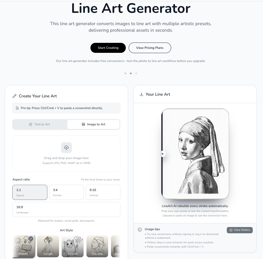 LineArt generator