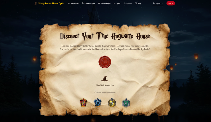 Discover Your True Hogwarts House - The Most Authentic Harry Potter House Quiz Online