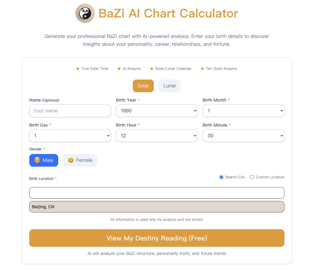 bazi calculator