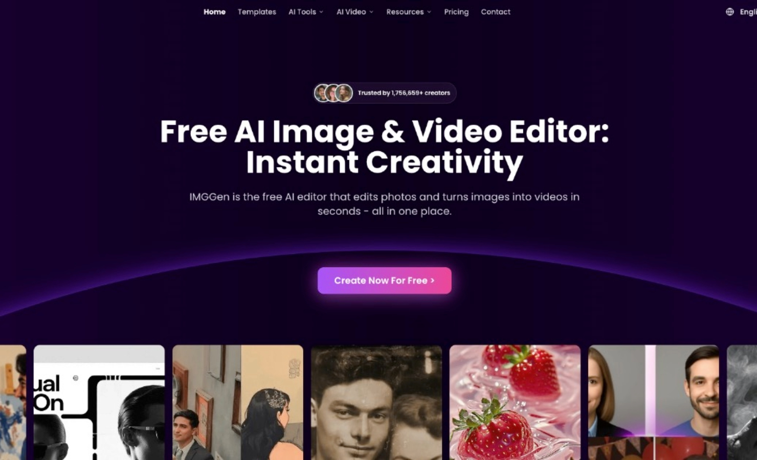 AI Image Generators, AI Video Generators, Photo Editing, Design Tools.