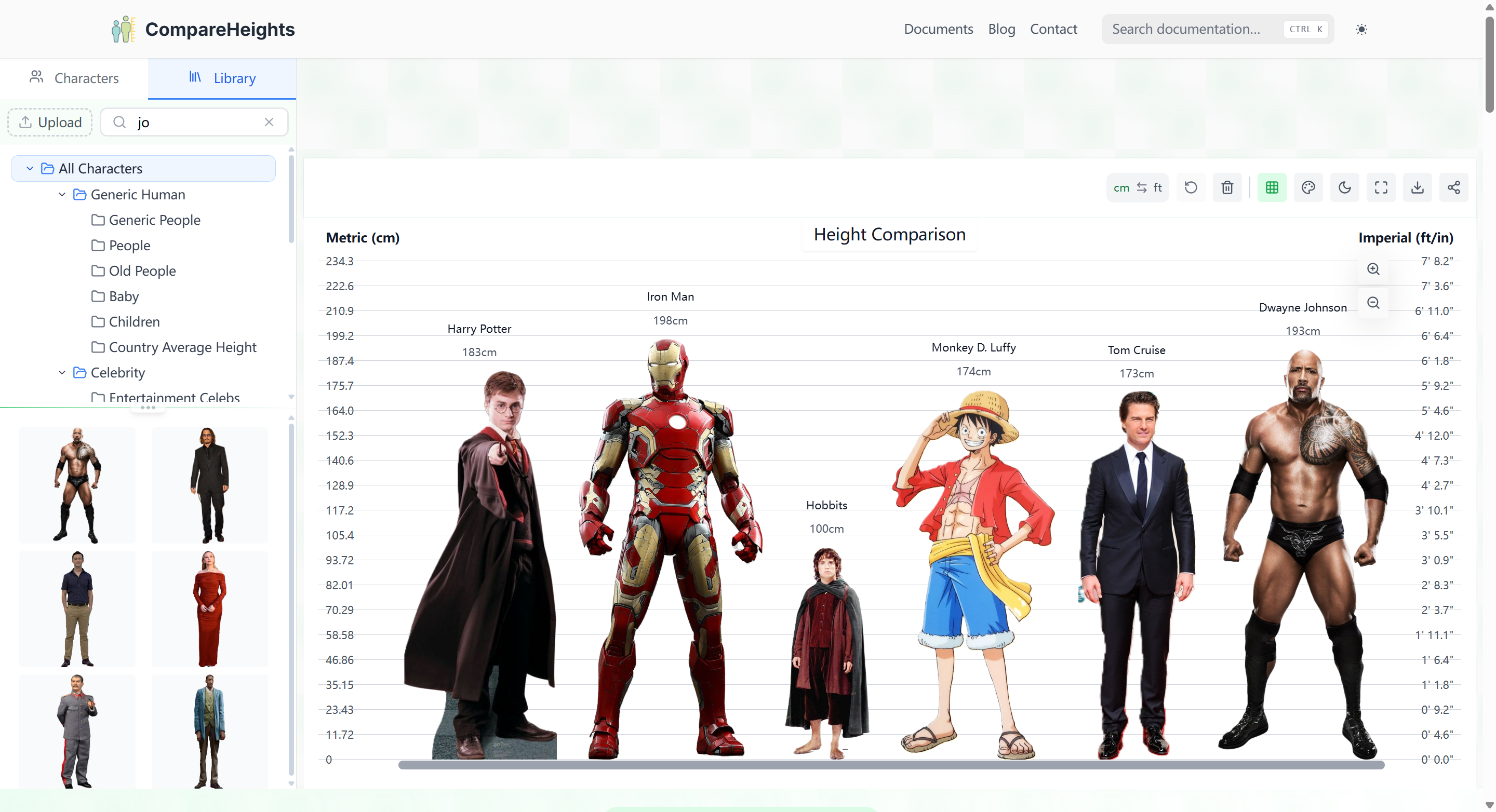Create Height Comparison chart for Anything Effortlessly! ✨