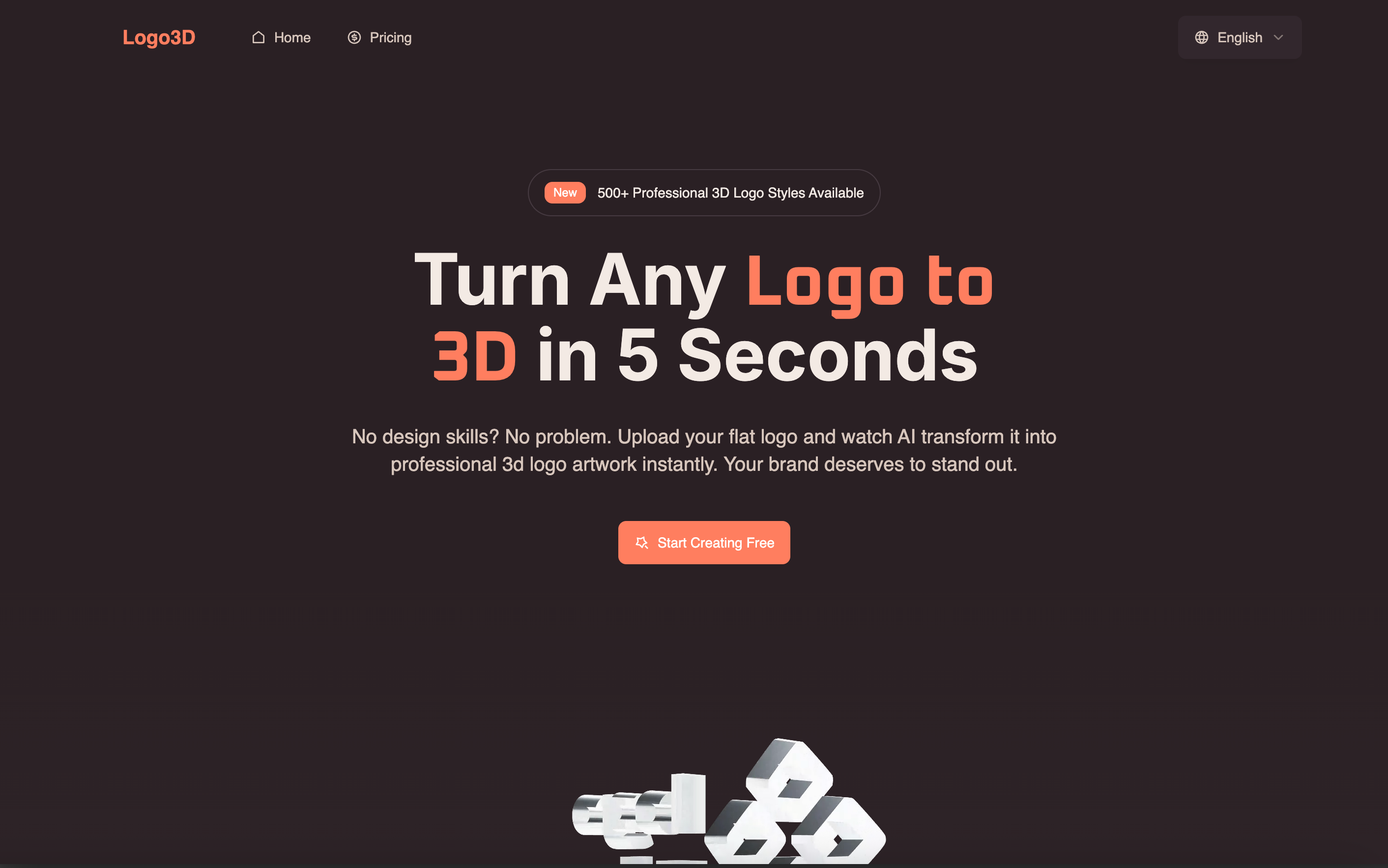 AI 3D Logo Generator—turn flat logos int