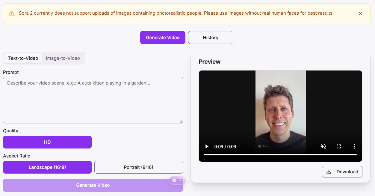 video and image generation