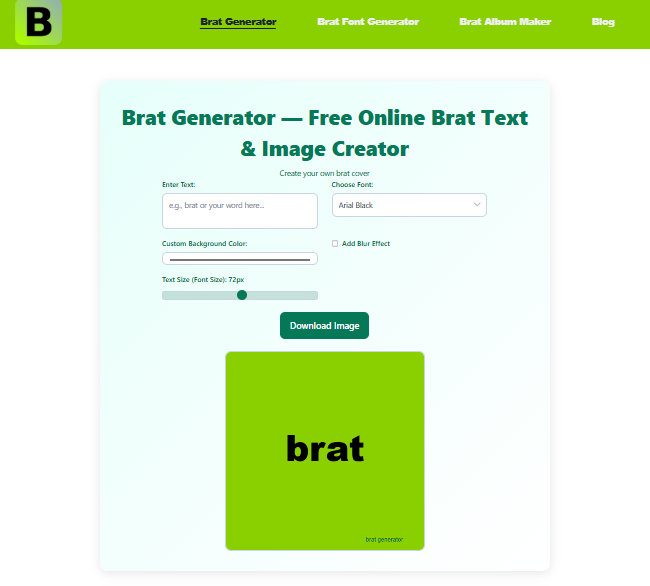 AI BRAT IMAGE GENERATOR