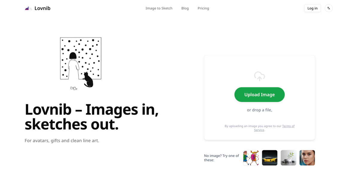 Images in, sketches out