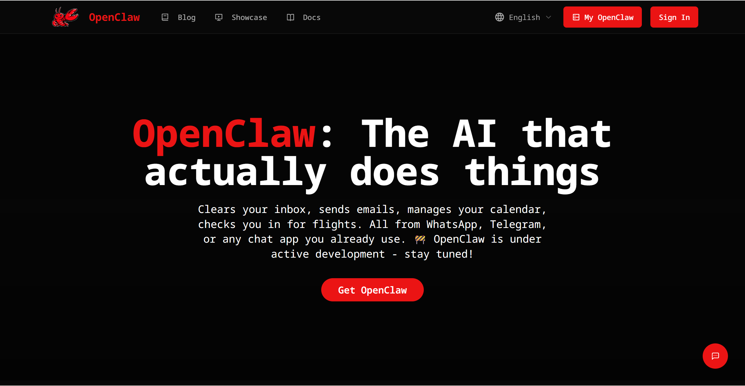 OpenClaw is the personal AI assistant that actually does things. 