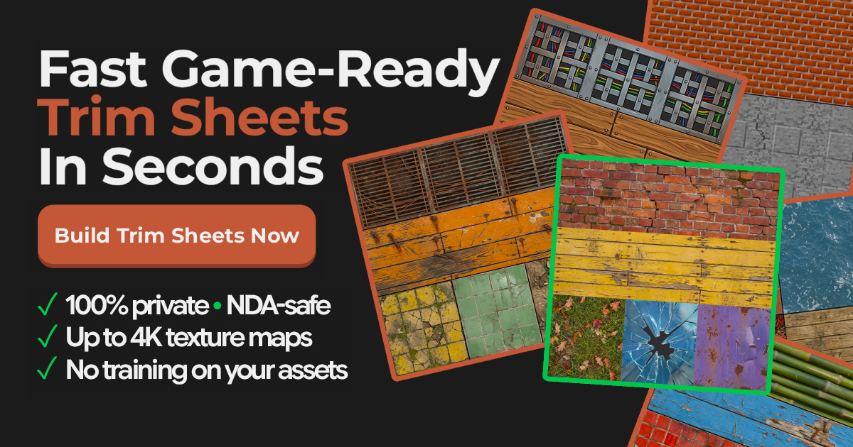 Fast Game-Ready Trim Sheets In Seconds
