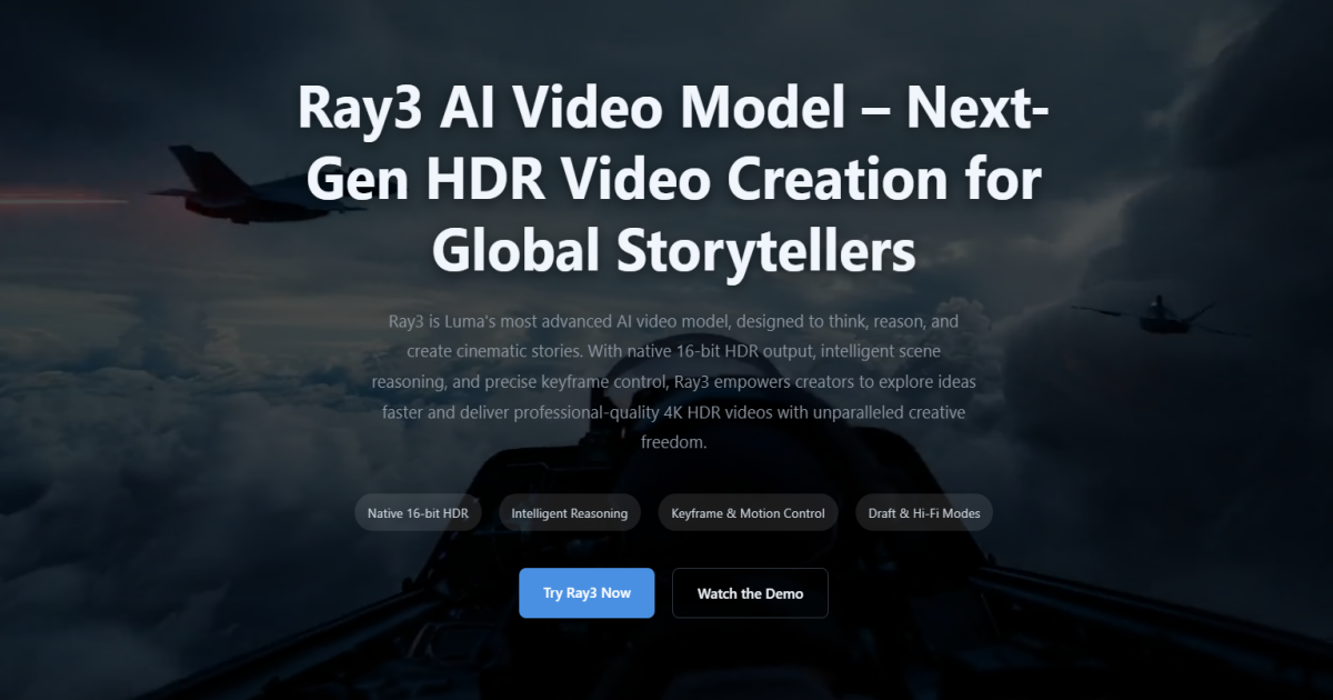 Ray3 – Next-Gen AI Video Model with HDR & Keyframe Control
