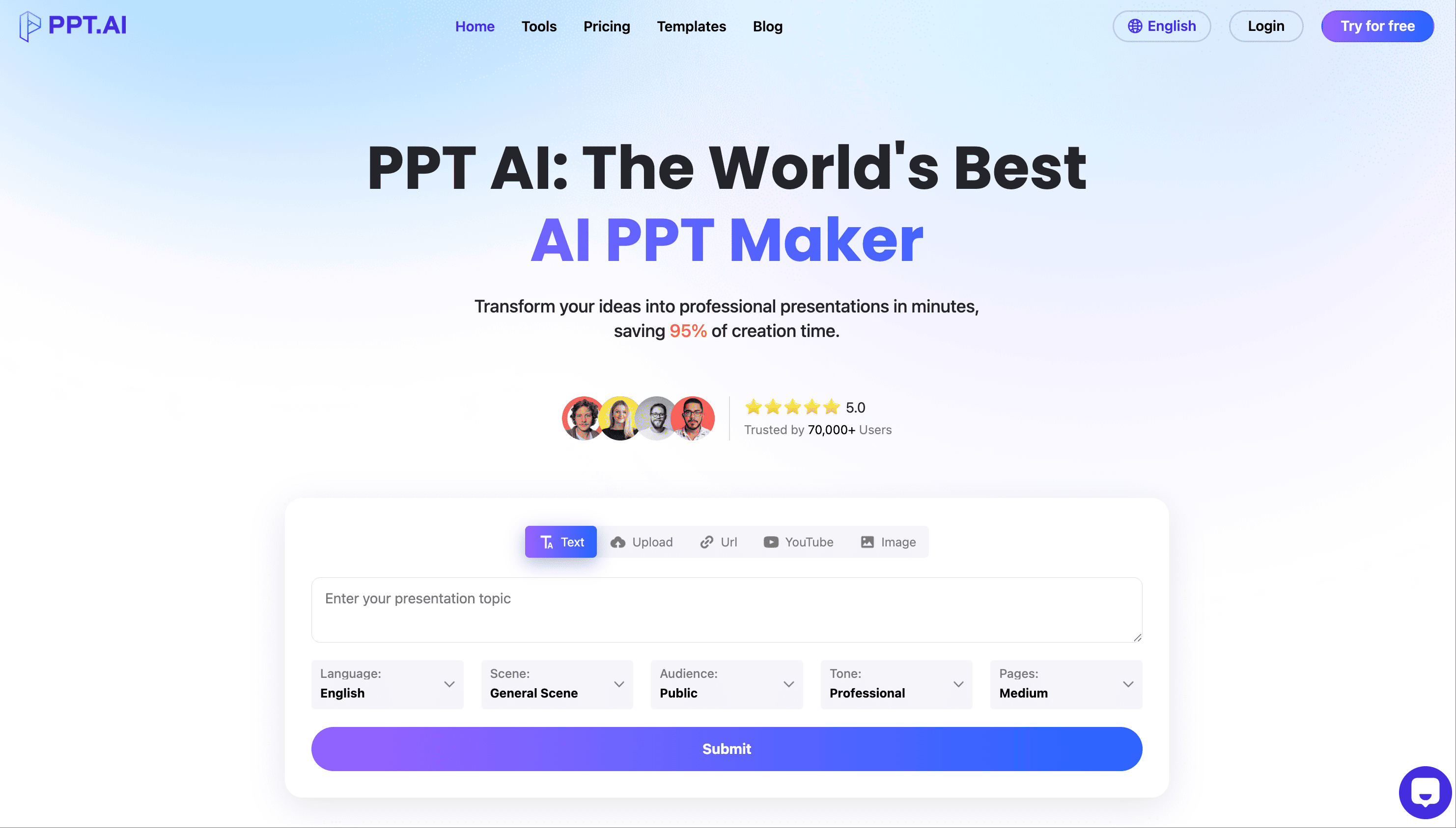 PPT.AI-The World's Best AI PPT Maker.