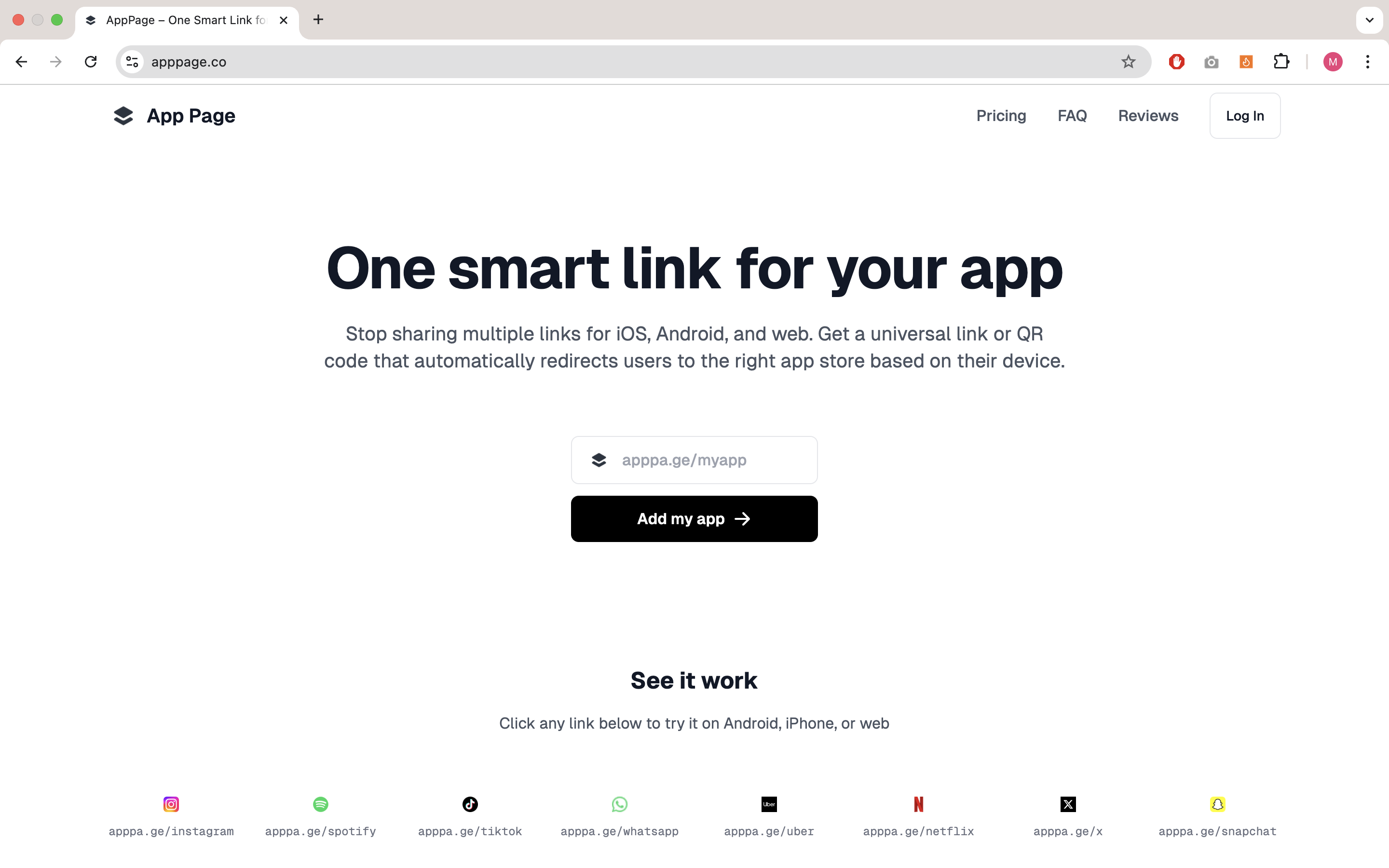 AppPage: Smart Mobile App Link Management
