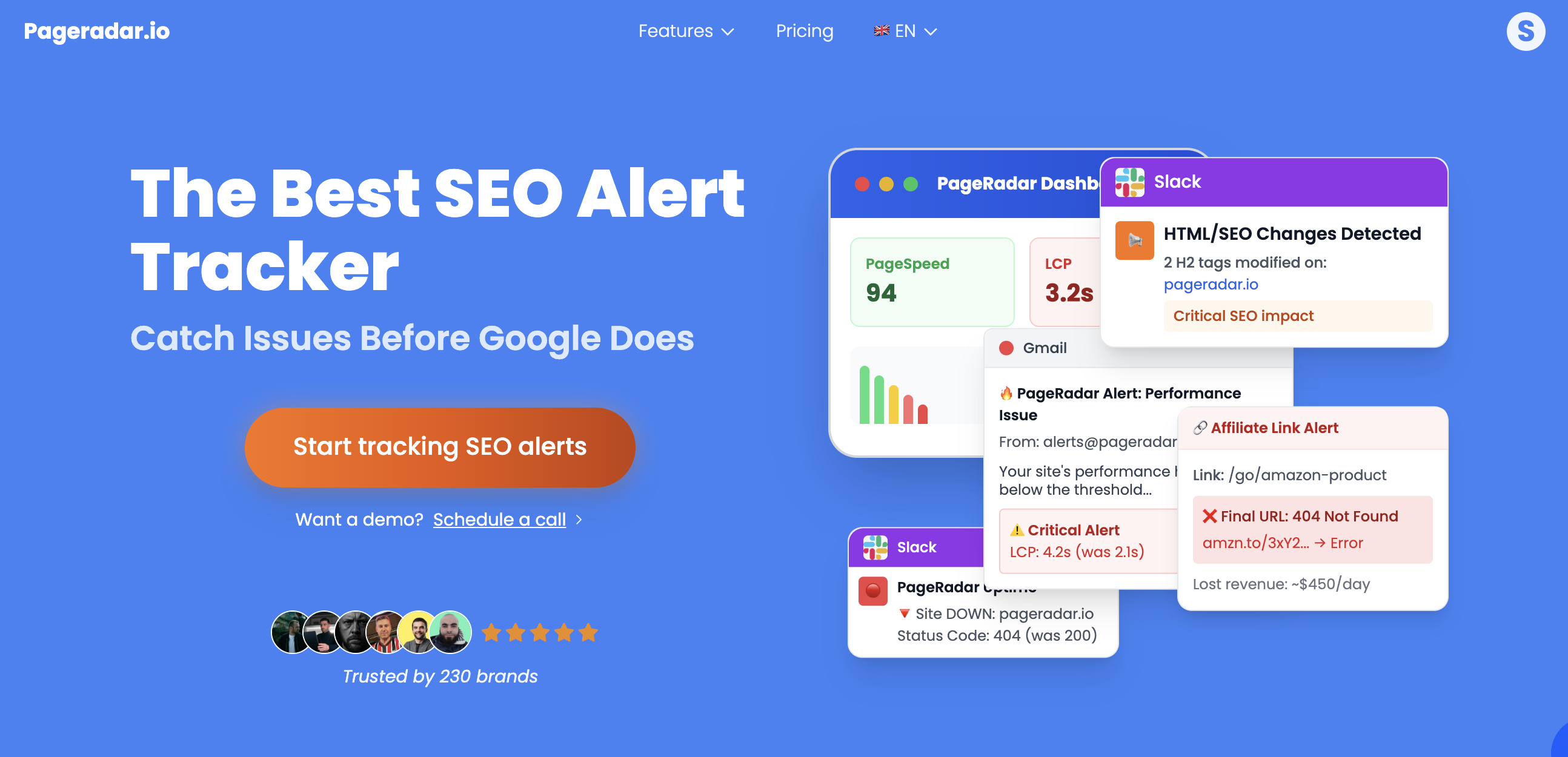 Pageradar.io - Catch issues before google does