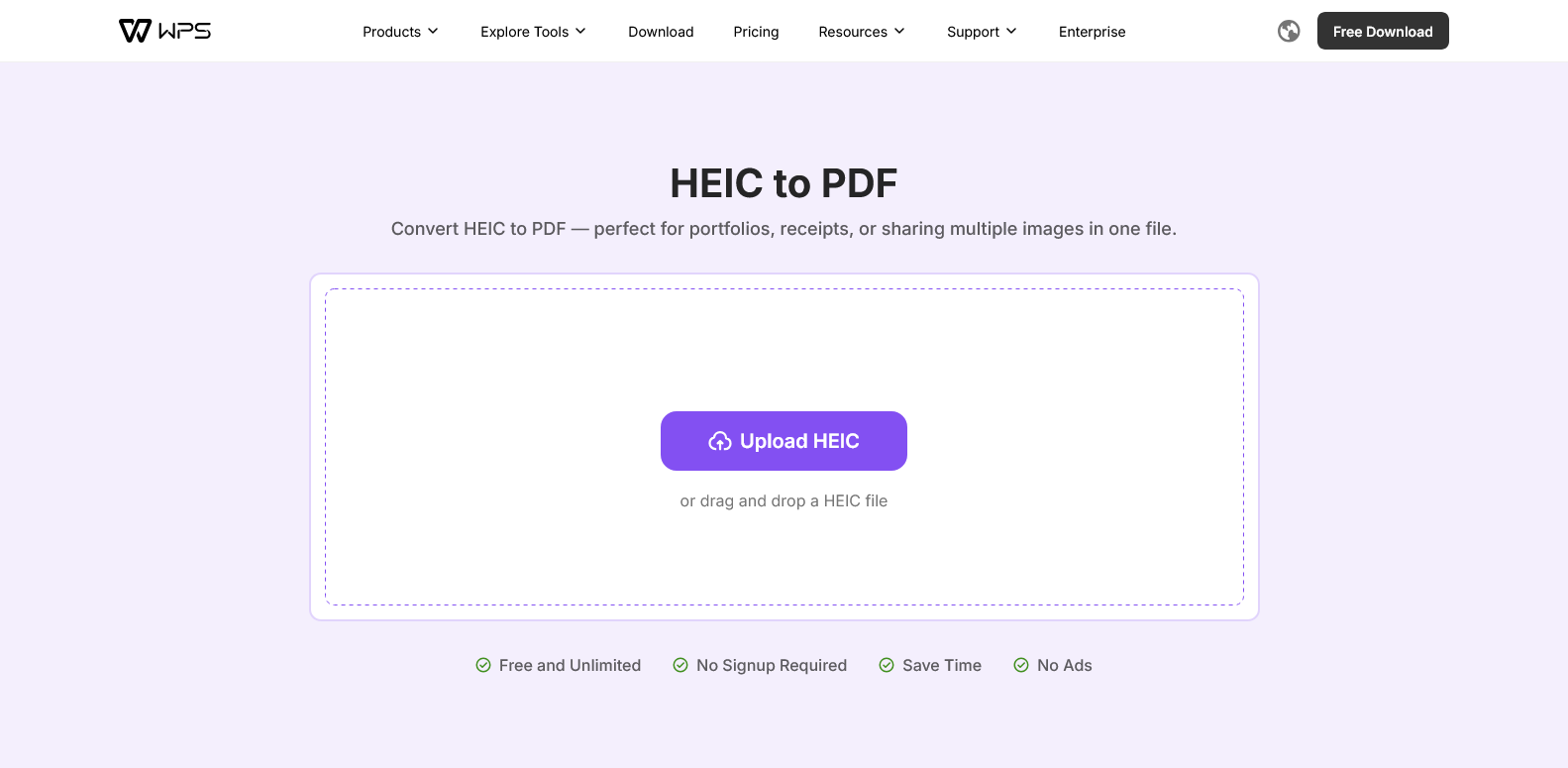 Free HEIC to PDF Converter Online