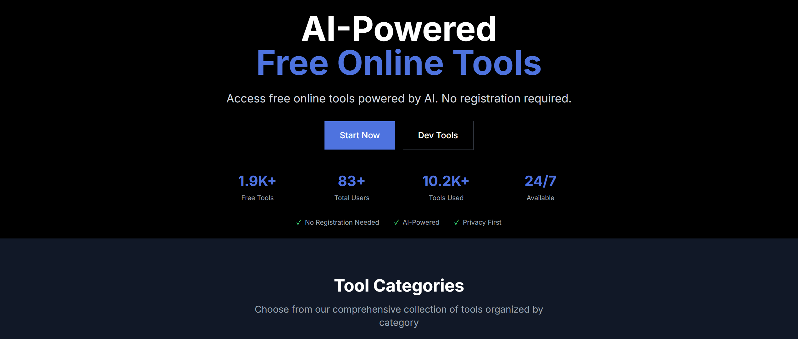 AI-Powered Free Online Tools Platform