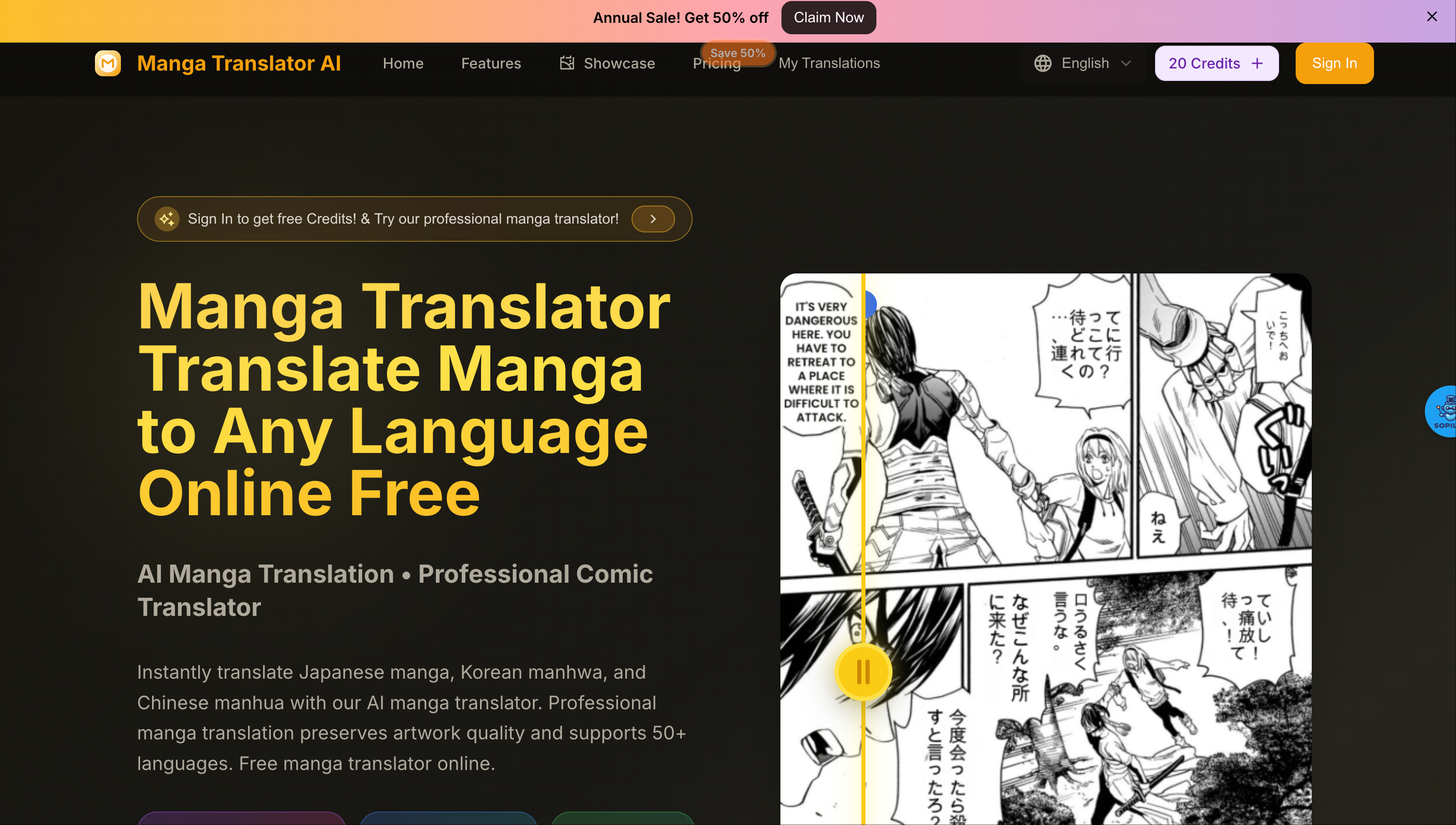Translate manga online | Free online AI Manga Translator | Comic Translator