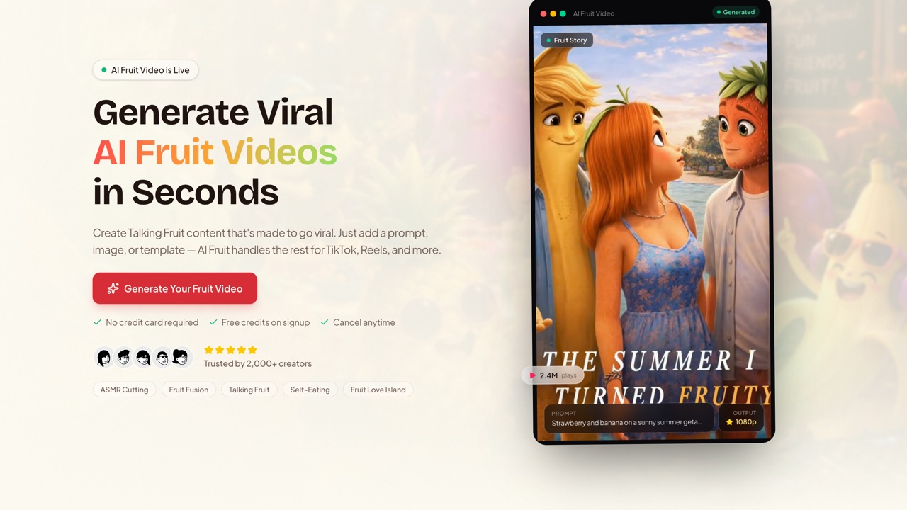 AI Fruit — Viral AI Fruit Video Generator