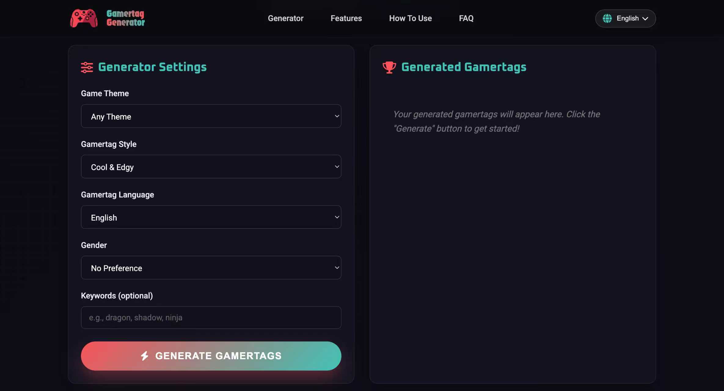 Gamertag Generator - Create Your Perfect Gamertag for Free