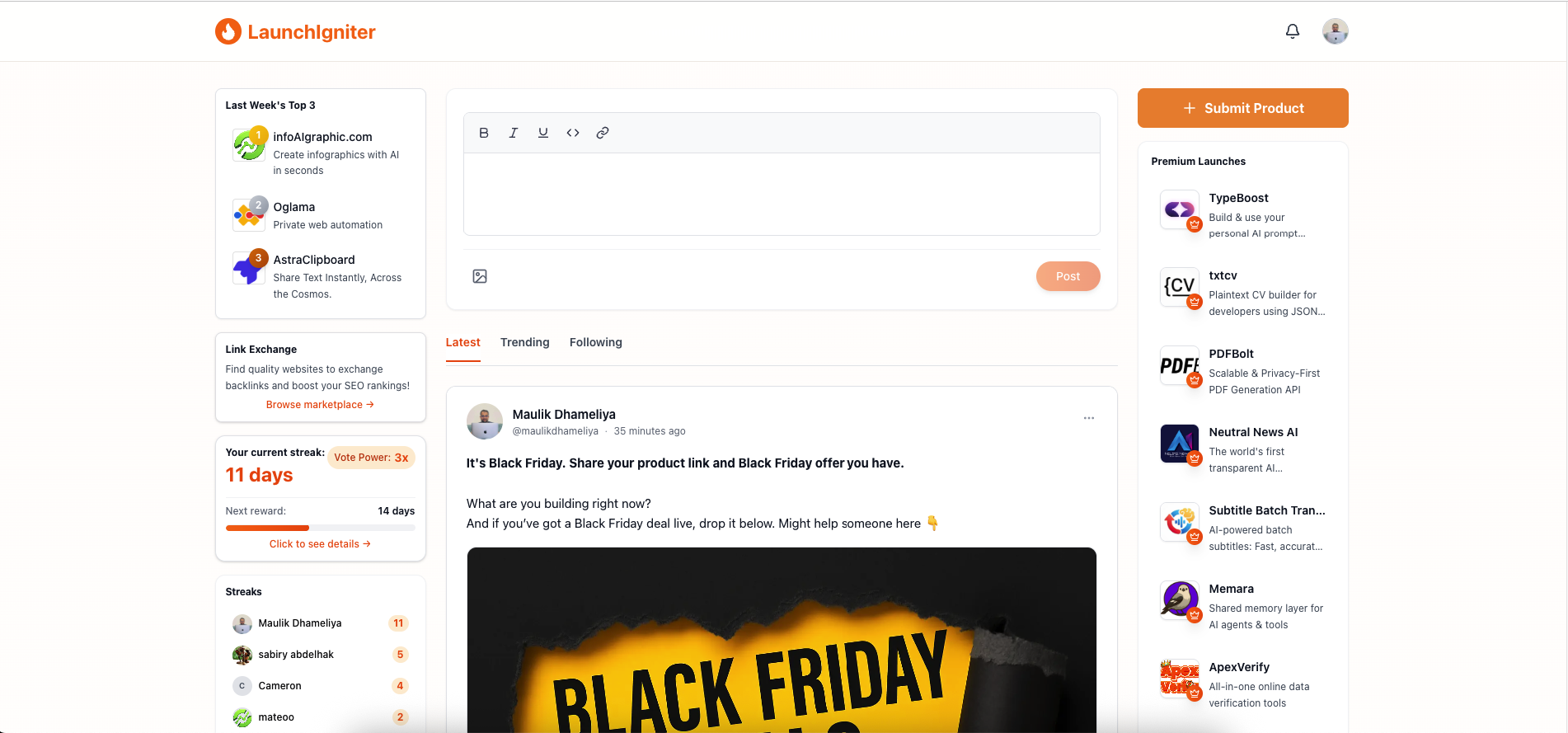 LaunchIgniter: Empowering Makers to Launch & Grow