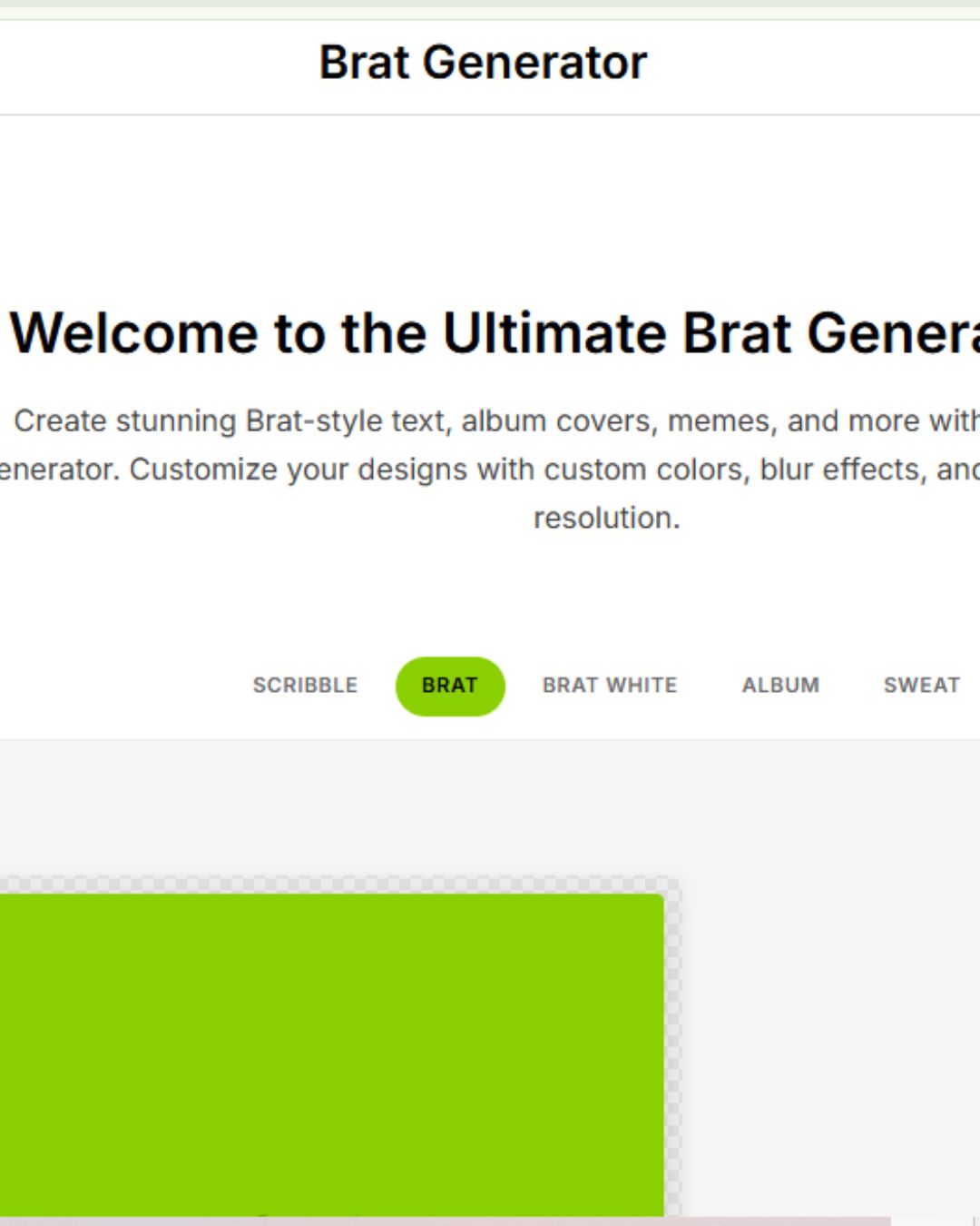 Brat Generator | Free Online Creative Text Tool