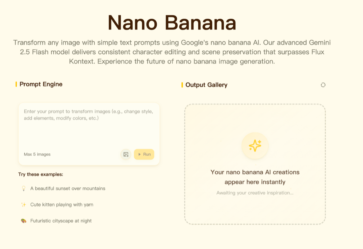 Nano Banana - The Ultimate AI Image Generator | Google Gemini 2.5 Flash Free Online