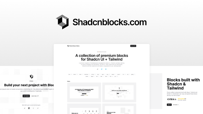 Shadcnblocks - Shadcn UI Blocks, Components & Templates