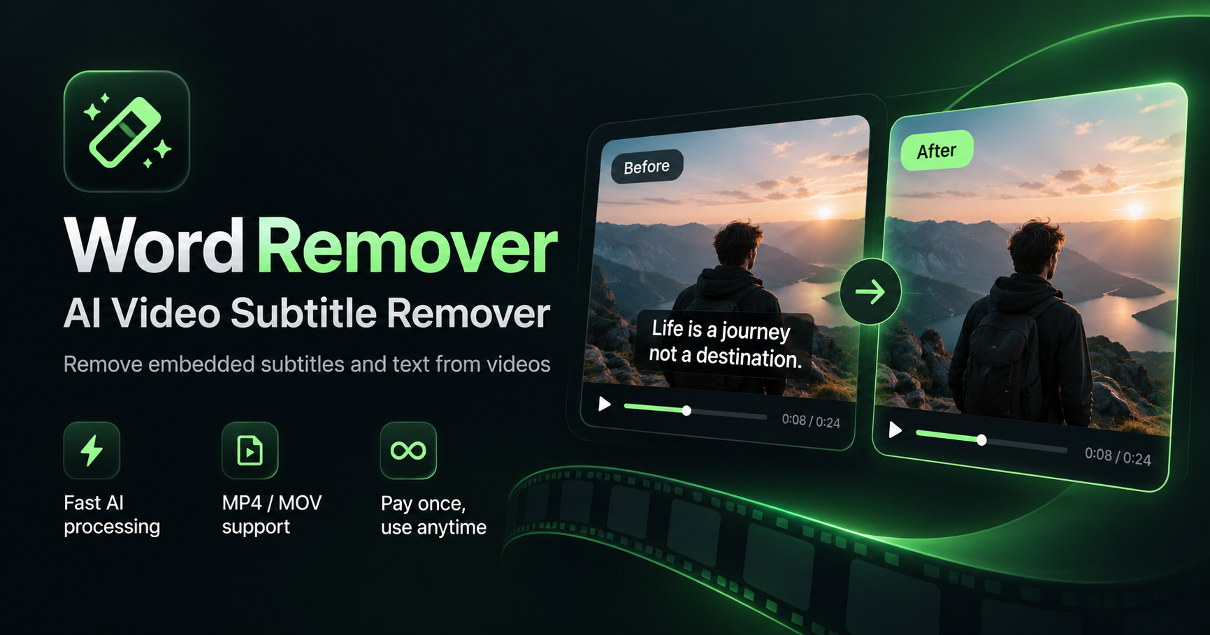 Remove Words & Text from Video Online