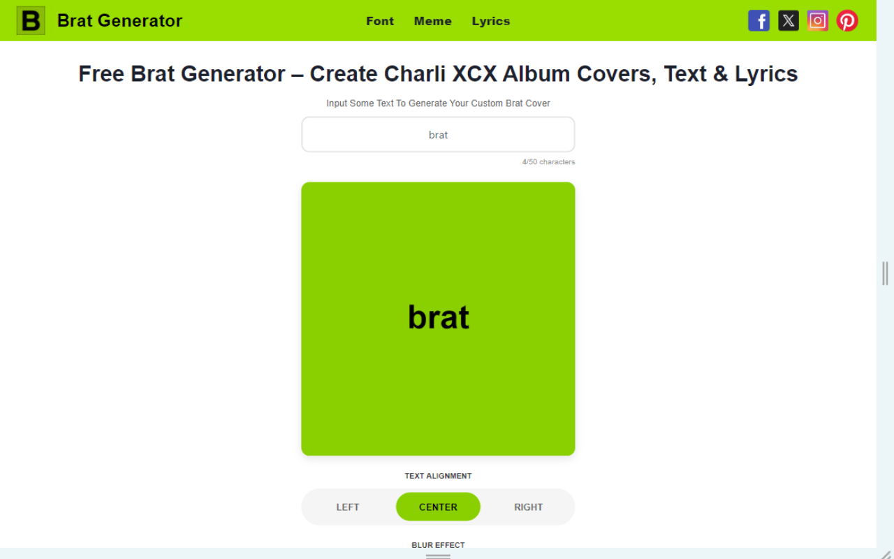 Create Trendy Brat-Style Text Designs Online with the Ultimate Brat Generator
