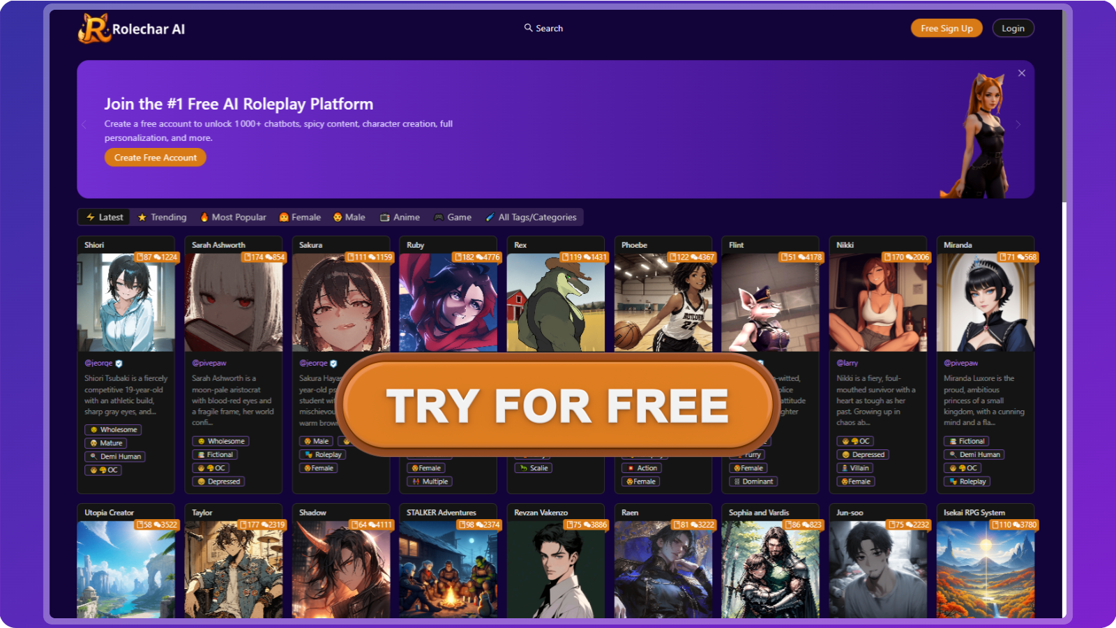 AI Roleplay Chat with Characters