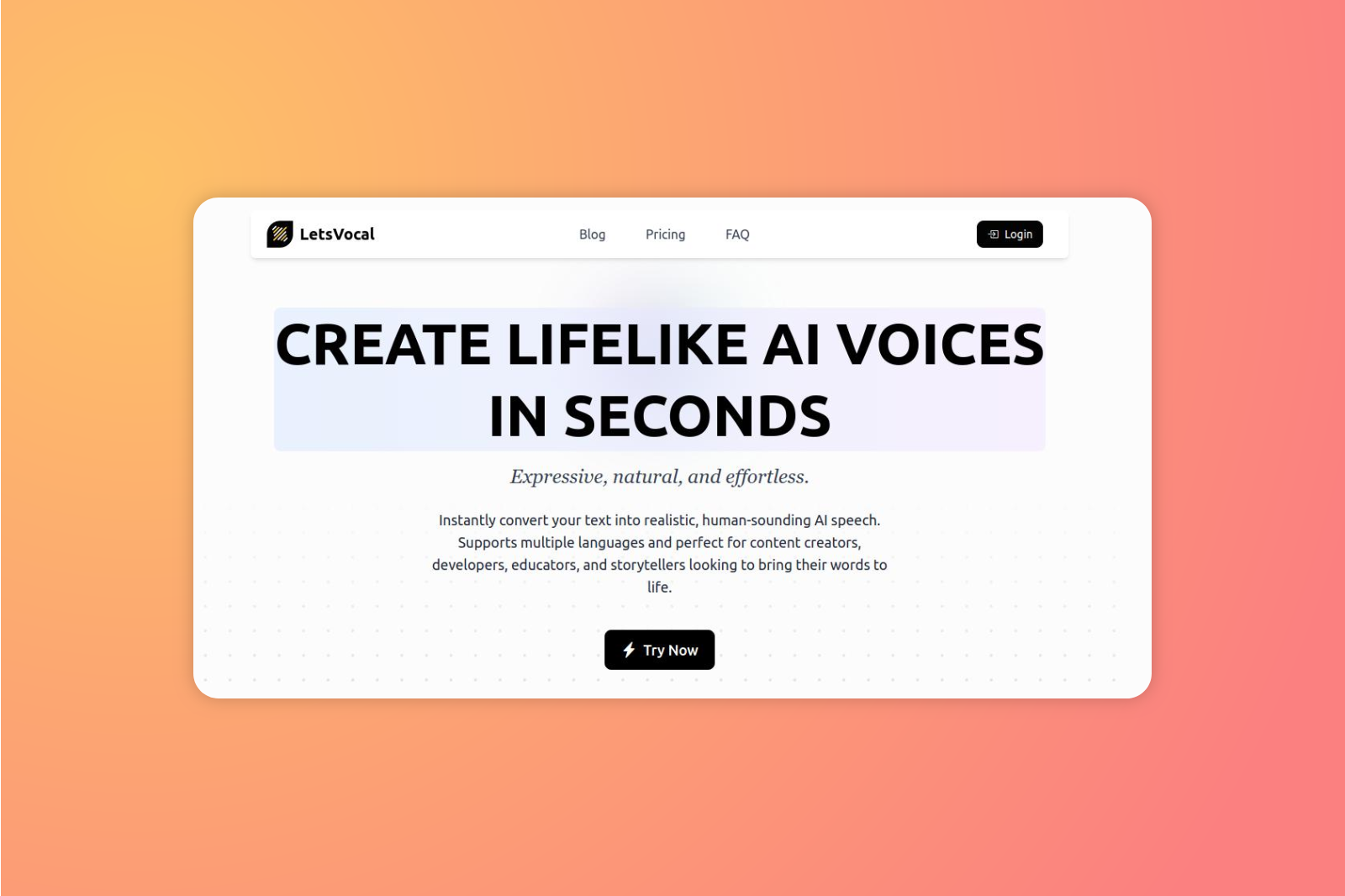 Create Lifelike AI Voices in Seconds