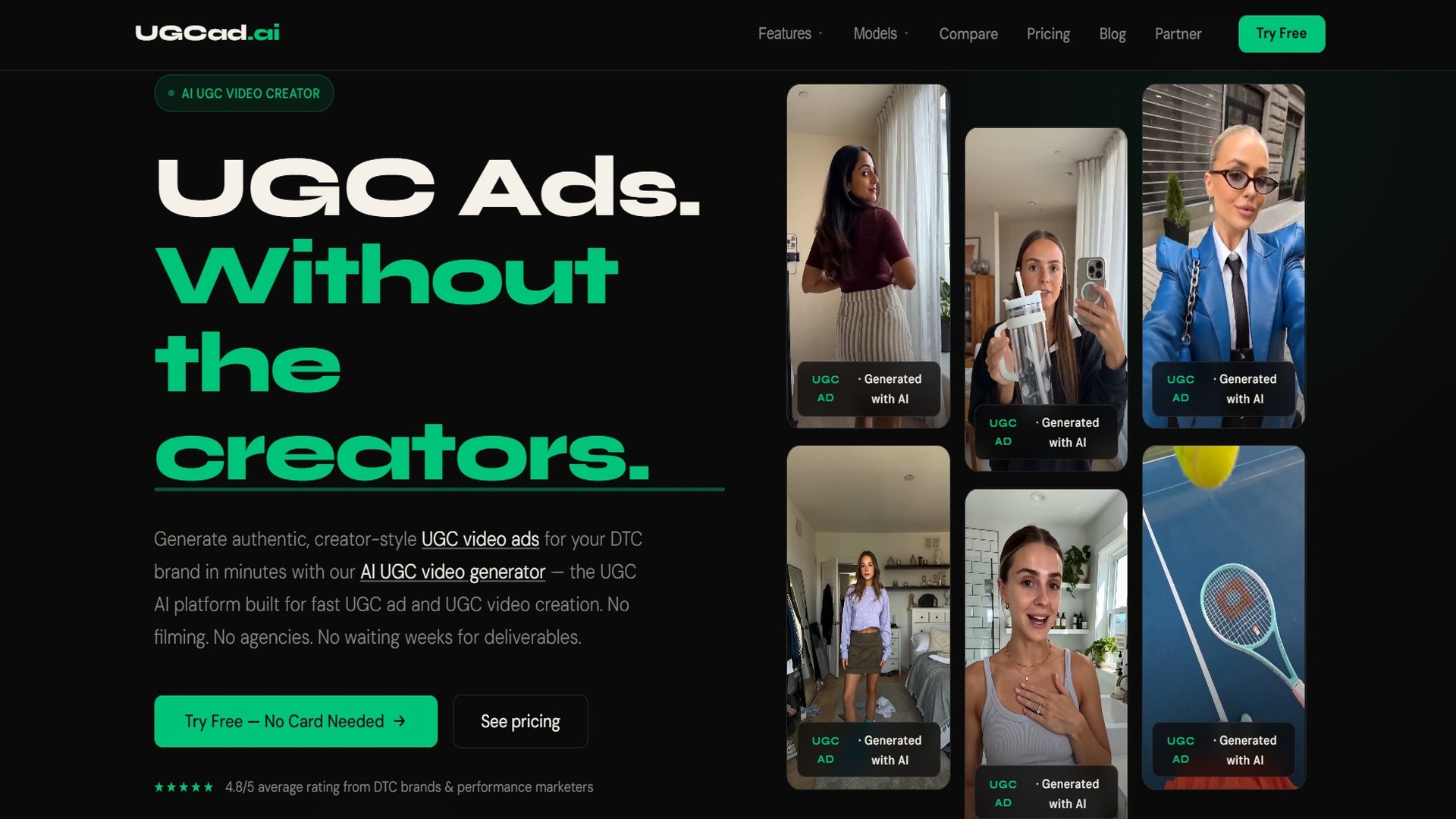 UGCad AI - #1 AI UGC Video Ad Generator for E-Commerce